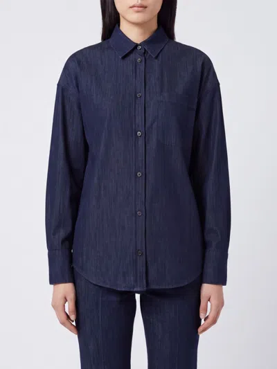 S Max Mara Camicia Denim Nora In Blue