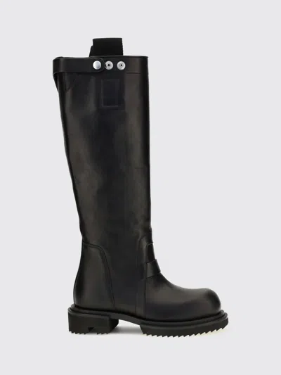 Rick Owens Gabe Leather Knee-high Boots In Black