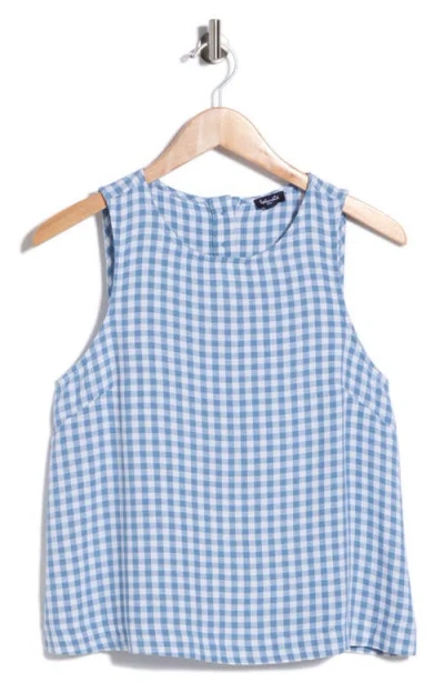 Splendid Linen Blend Shell Tank Top In Blue