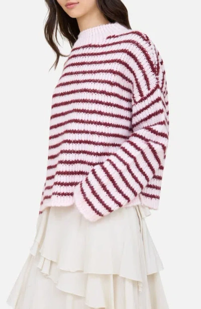 Blu Pepper Stripe Mock Neck Sweater In Multi