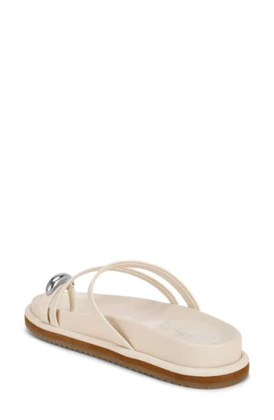London Rag Beaded Toe Loop Slide Sandal In Neutral
