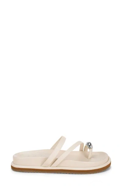 London Rag Beaded Toe Loop Slide Sandal In Neutral