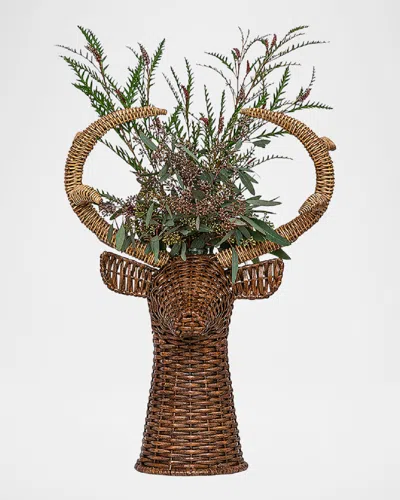 Juliska Devon Willow Stag Vase, 22" In Brown
