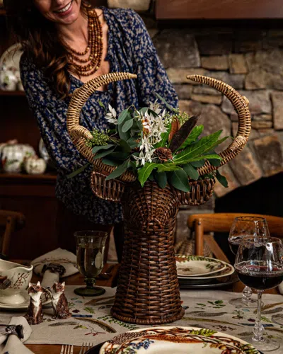 Juliska Devon Willow Stag Vase, 22" In Brown