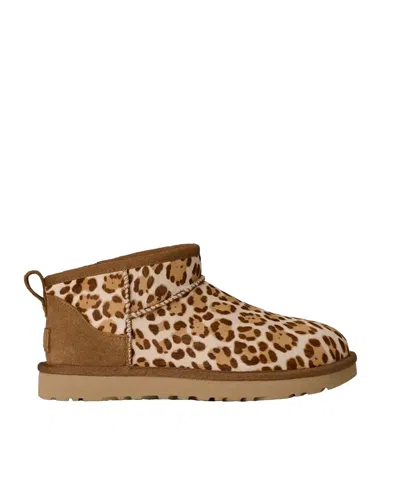 Ugg Stivaletto Donna Classic Ultra Mini Felicity Leopard Jasmine In Animal Print