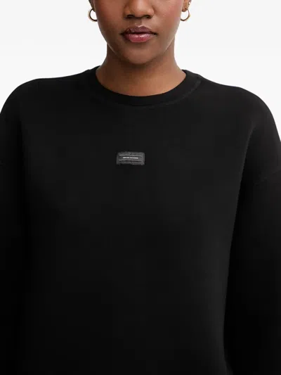 Armani Exchange Logo-patch Sweatshirt In Black