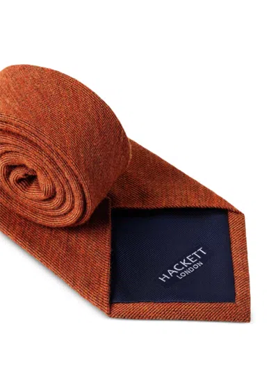 Hackett London Solid Twill Tie In Brown