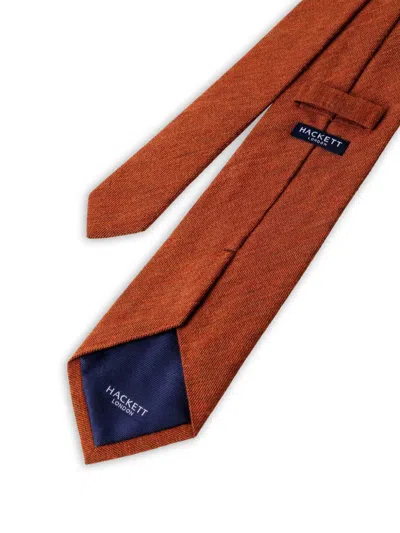 Hackett London Solid Twill Tie In Brown