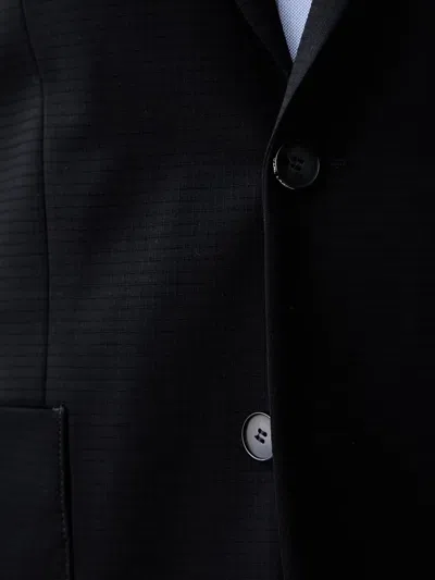 Karl Lagerfeld Micro-check Single-breasted Blazer In Blue
