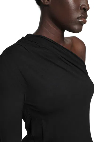 Thom Krom One-shoulder Thumb-slot Top In Black
