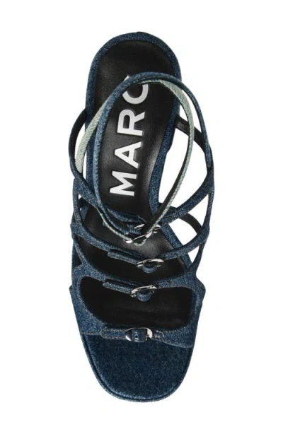 Marc Jacobs Kiki 125 Deconstructed Denim Platform Sandals In Blue