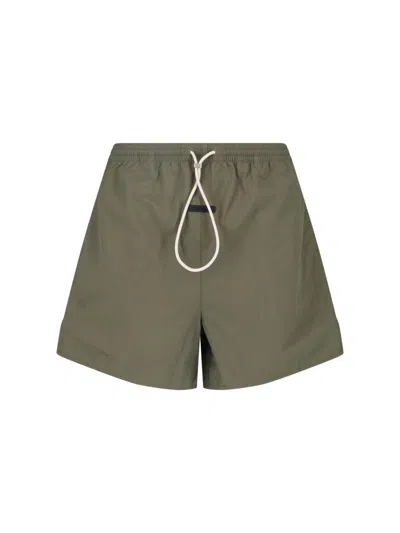 Essentials Beach Shorts In Gray