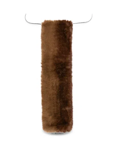 Apparis Rectangle-shape Scarf In Brown