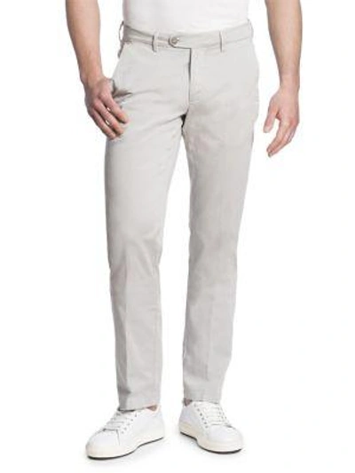 Shop Saks Fifth Avenue Collection Cotton Satin Chino In Stone