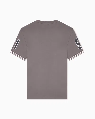 Armani Exchange Regular T-shirt In Cotton Jersey In Gray
