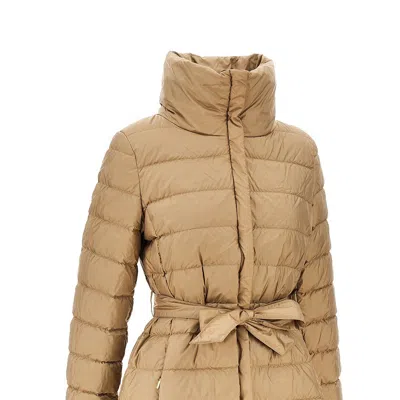 Max Mara Antidrop Polyester Down Jacket In Beige