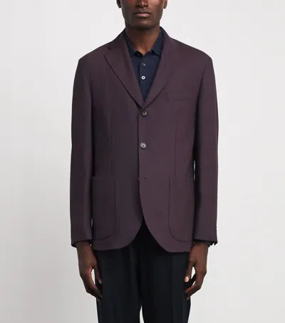 Eton Lana Tech Blazer In Red