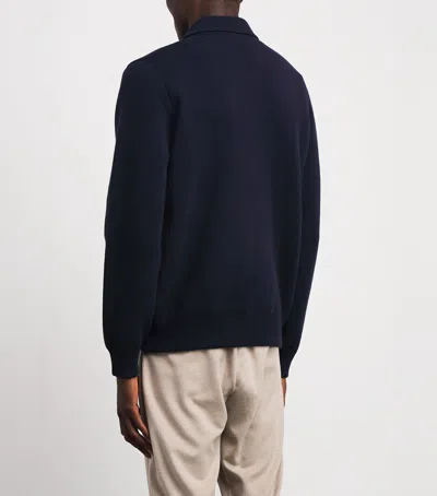 Lardini Wool-blend Zip-up Overshirt In Blue