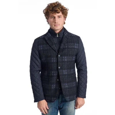 Roberto Pepe Luxury Blue Wool Jacket In Blue