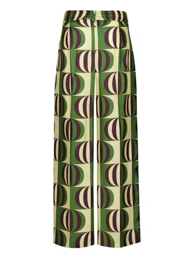 Paula Patterned Trousers In Green