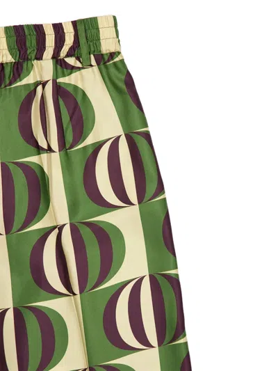 Paula Patterned Trousers In Green