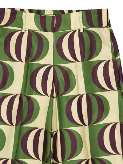 Paula Patterned Trousers In Green
