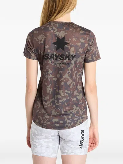 Saysky Combat Performance T-shirt In Brown