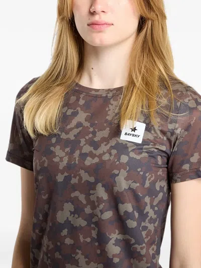 Saysky Combat Performance T-shirt In Brown