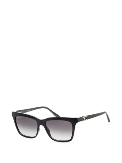Ferragamo Eyewear Rectangle-frame Sunglasses In Black