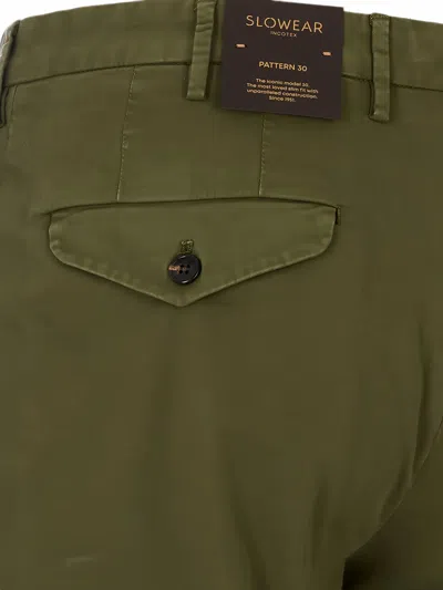 Incotex Pattern 30 Shorts In Green