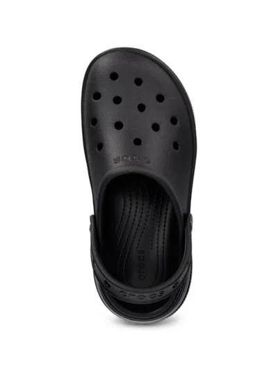 Crocs Perforated Platform Clogs In Black