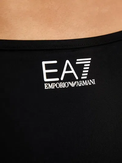 Ea7 Triangle Bikini With Logo In Black