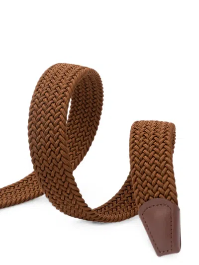Anderson's Woven-design Belt In Brown