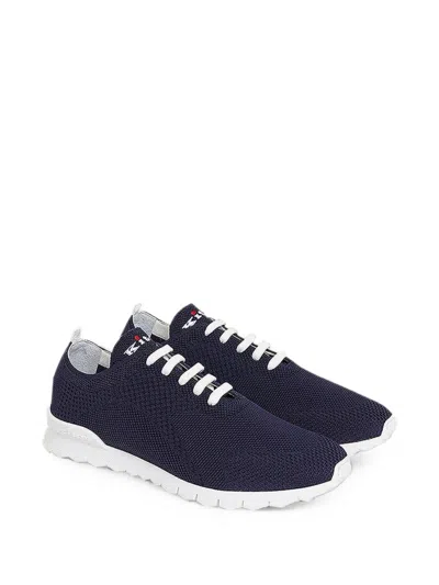 Kiton Front-lace Sneakers In Blue