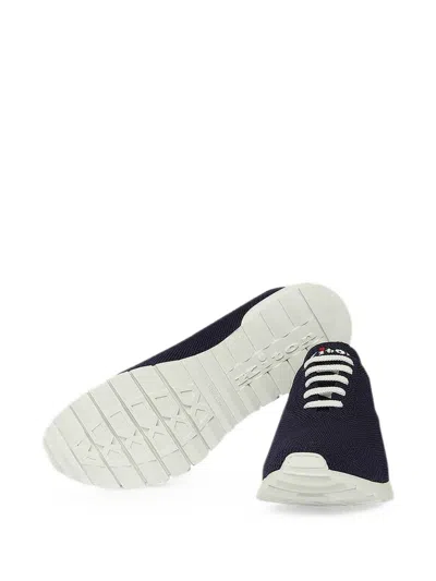 Kiton Front-lace Sneakers In Blue