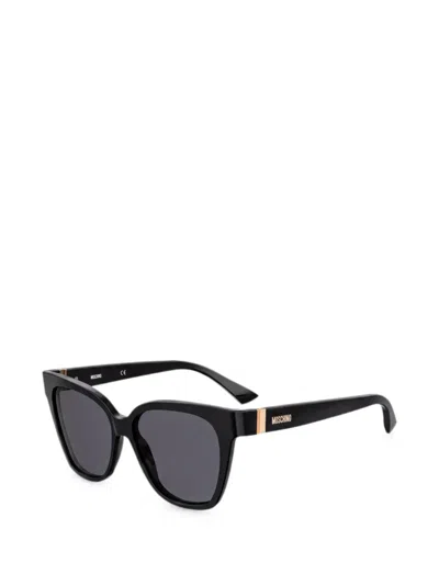 Moschino Rectangle-frame Sunglasses In Black