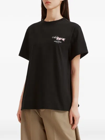 Ader Error Logo-print Pleated T-shirt In Black