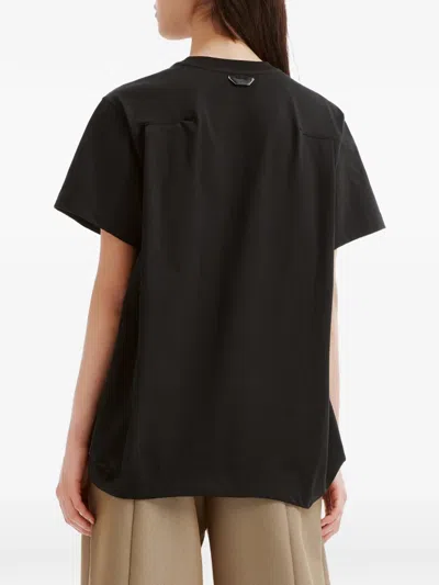 Ader Error Logo-print Pleated T-shirt In Black