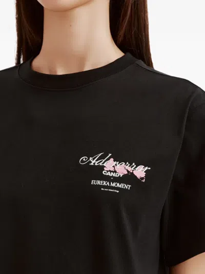 Ader Error Logo-print Pleated T-shirt In Black