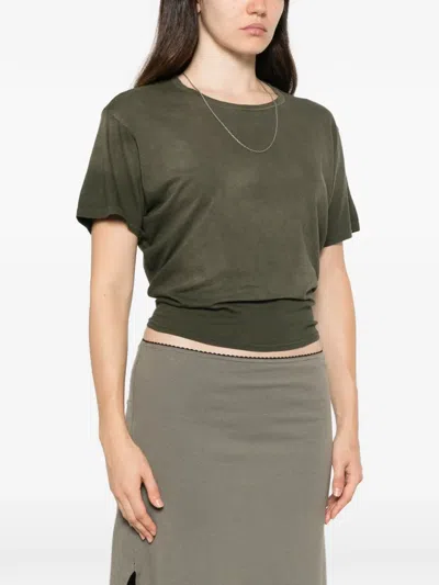 R13 Washed-effect T-shirt In Green
