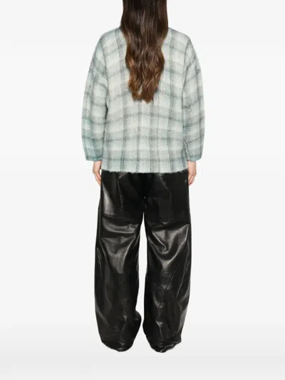 R13 Plaid-pattern Cardigan In Neutral
