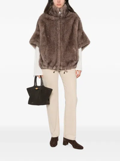 Valentini 1972 Long-sleeve Short-sleeve Jacket In Brown