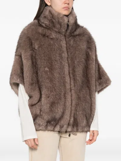 Valentini 1972 Long-sleeve Short-sleeve Jacket In Brown