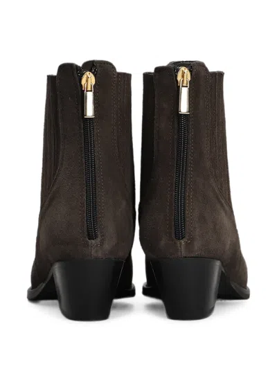 Fabio Rusconi Elasticated-side Zip-up Ankle Boots In Brown