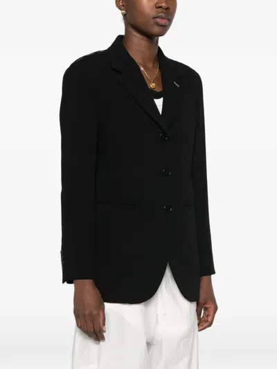 Max Mara Lampada Single-breasted Blazer In Black