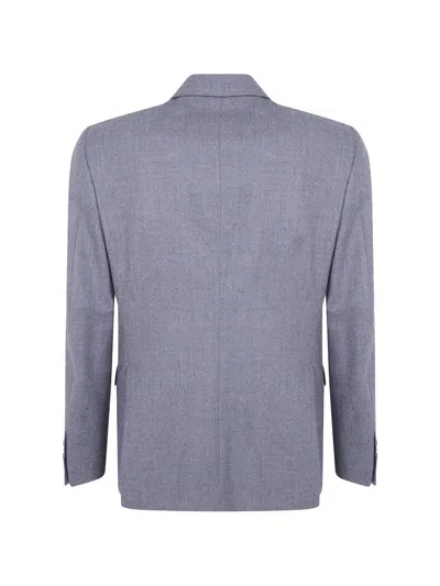 Tagliatore Single-breasted Wool Blazer In Blue