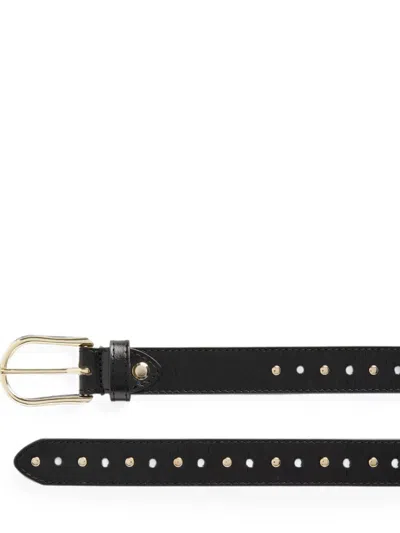Lancel Stud-embellished Ardillon Belt In Black