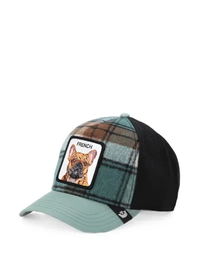 Goorin Bros Check-pattern Logo-patch Cap In Multi