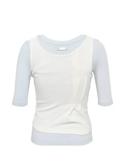 Nache Folded Layered T-shirt In White