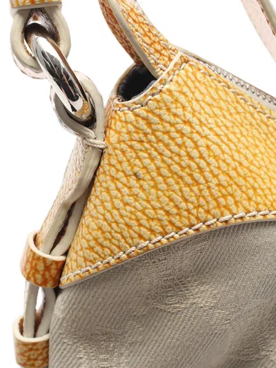 Pre-owned Celine 2000-2007 Macadam Canvas Shoulder Bag In Grey